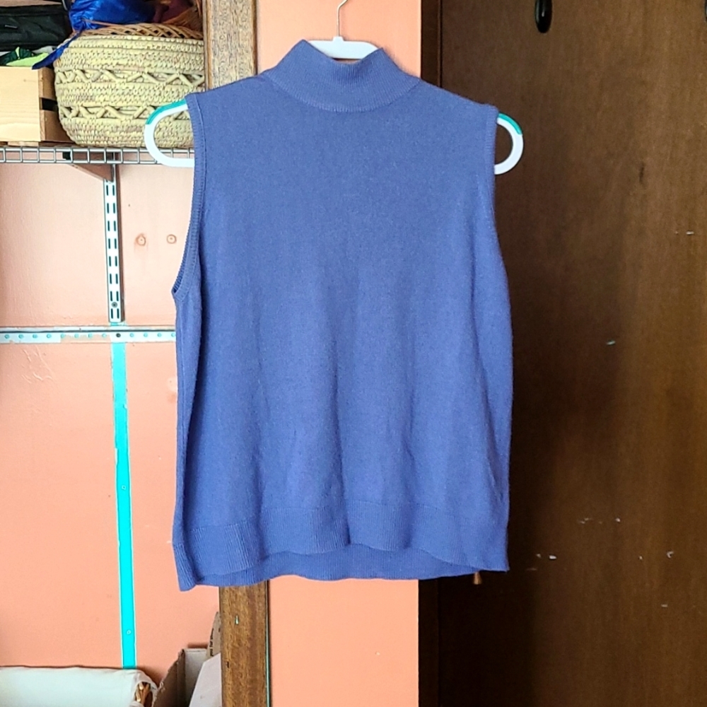 Designers Original Luxelon Blue Mock Neck Shell